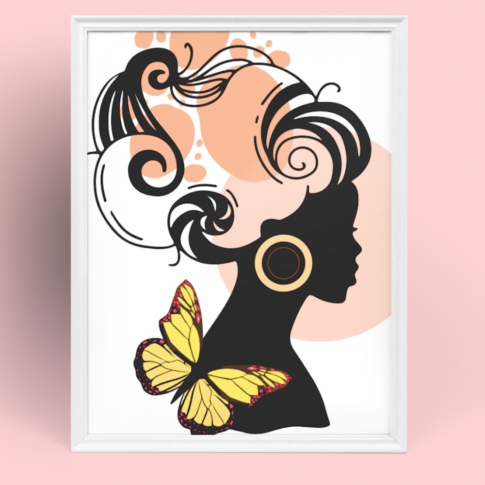 Modern Wall Art Print Tropical Girl Unframed - Picture 12 of 17